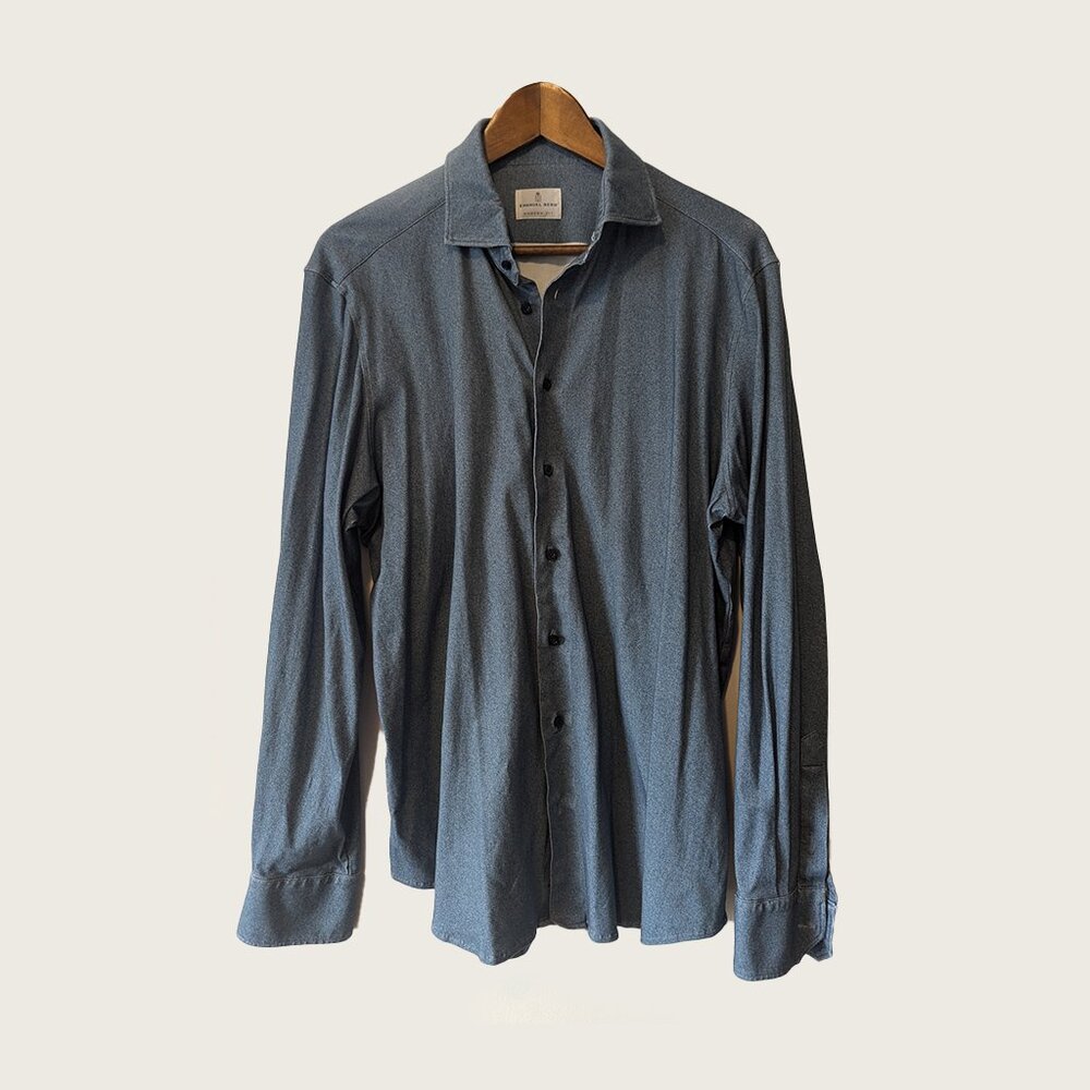 EMANUEL BERG - Blue stretch shirt - Sz L